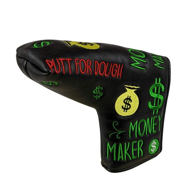 Foretra Golf Putter Cover - Magnetic Blade Mallet Putter Cover - Putt for Dough Golf Club Covers for Men Women Golfer Accessories Fits Scotty Ping Taylormade Callaway Odyssey - Image 1